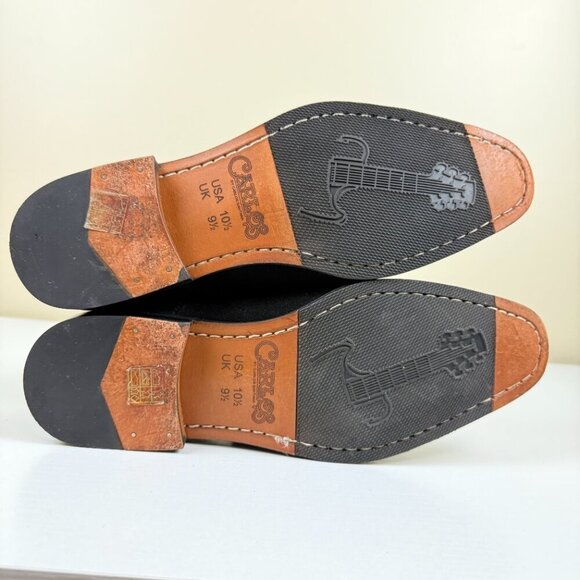 Like New Carlos Santos Black Suede Single Buckle Strap Loafer main image 7